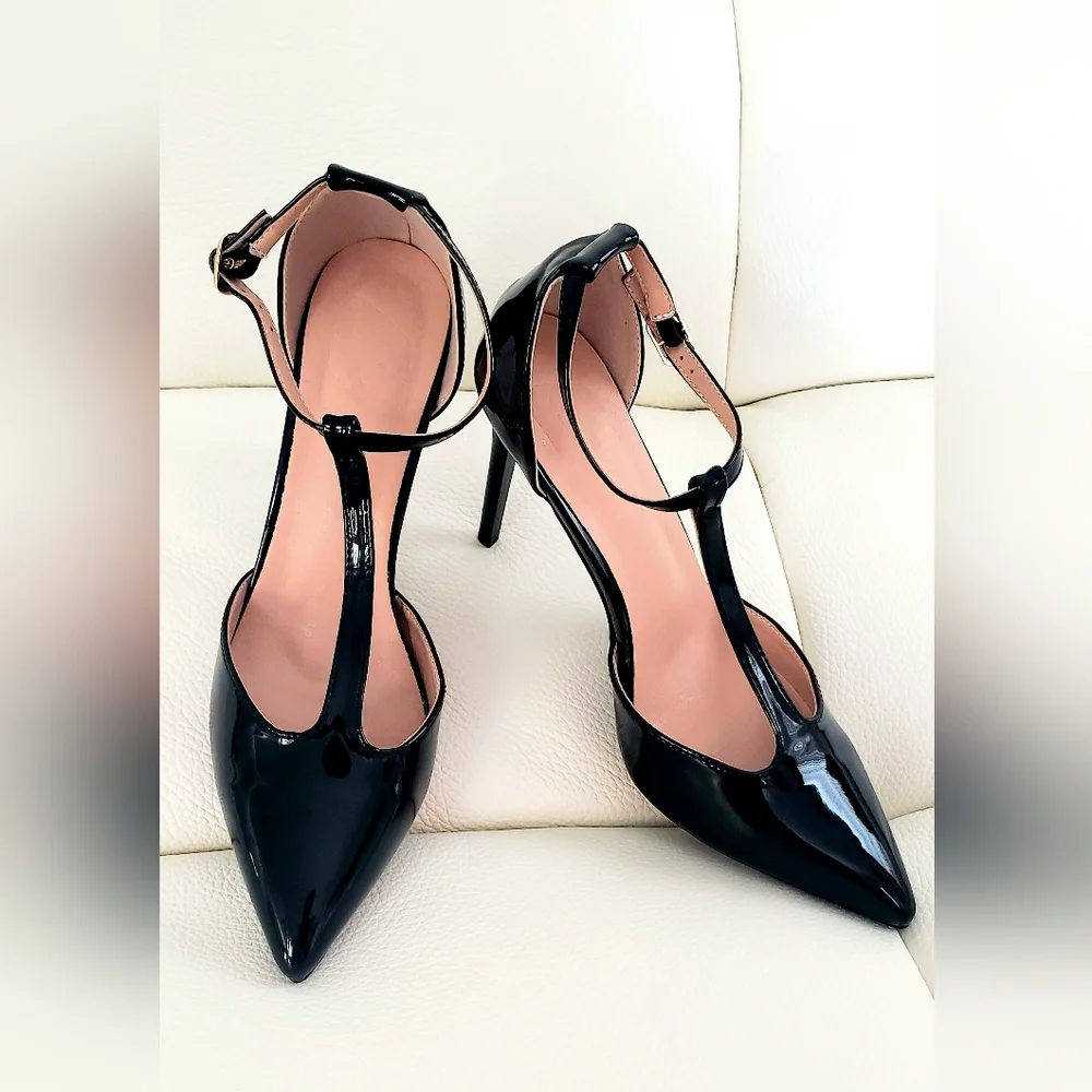 Ladies patent leather shoes, size 39, US 9 - Picture 7 of 7